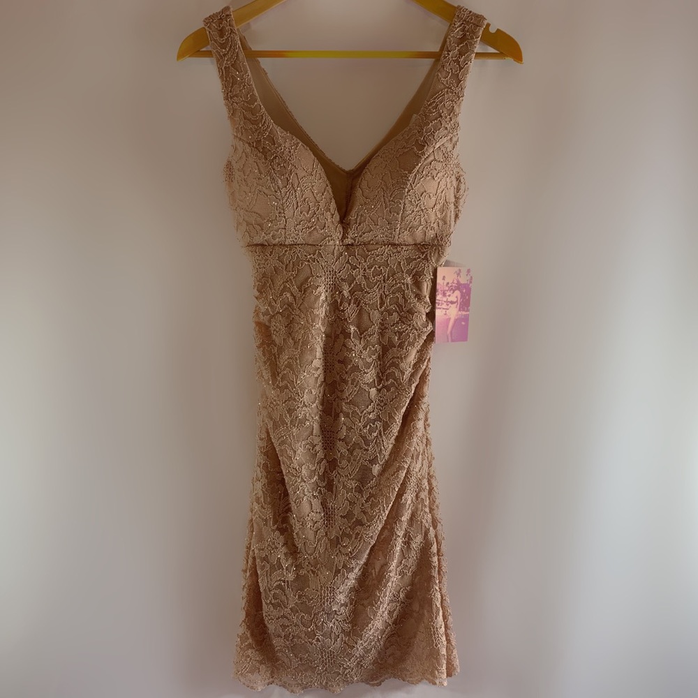 NEW Emerald Square Nude Dress